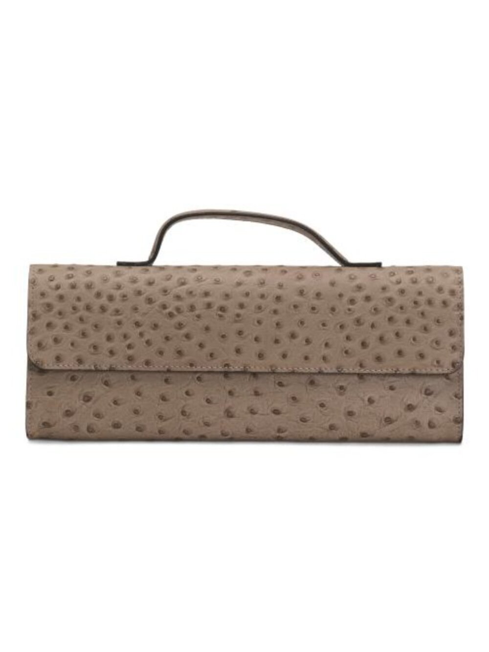MANIFATTURA Made In Italy Leather Ostrich Clutch